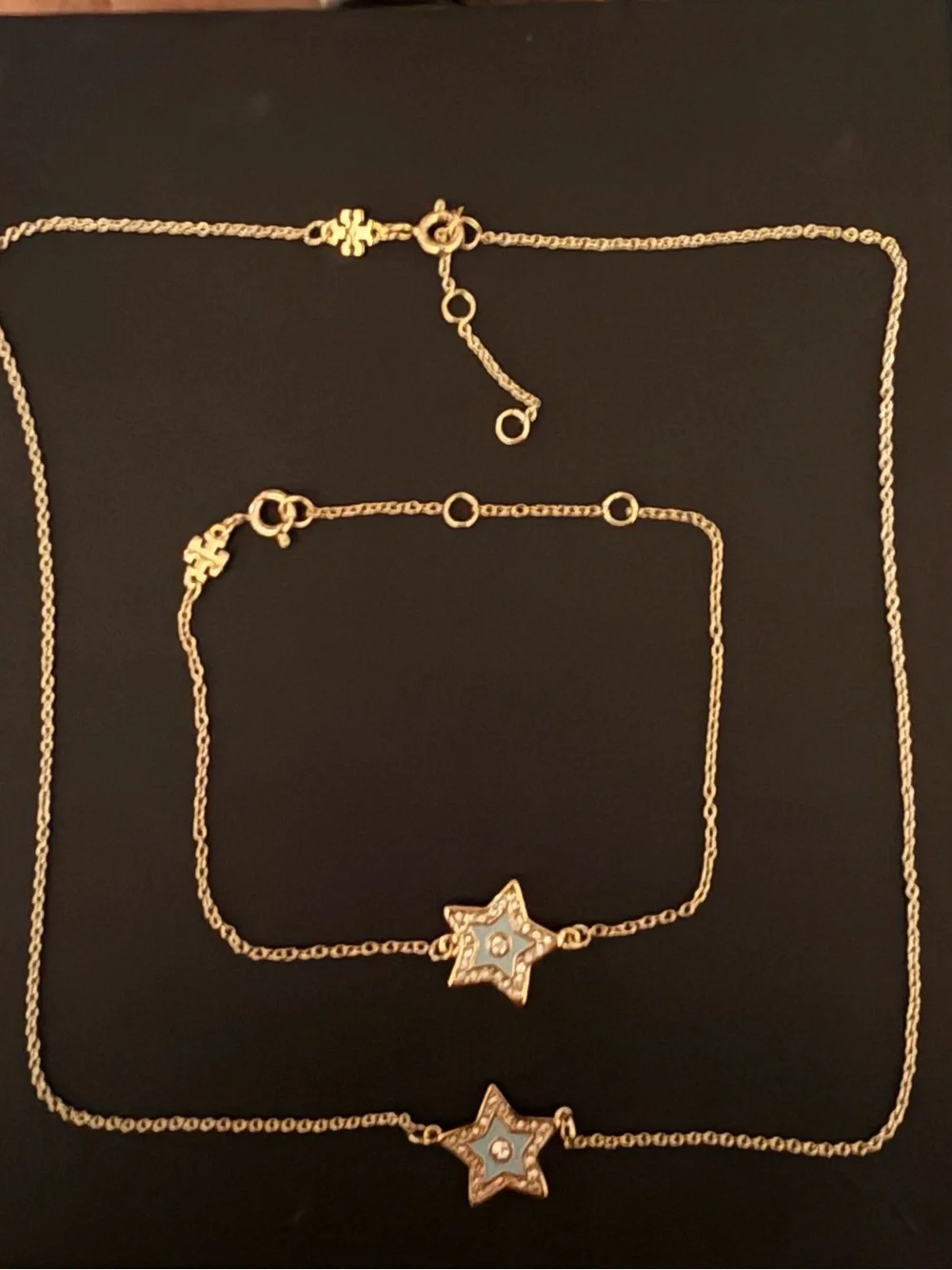TORY BURCH KIRA STAR NECKLACE & BRACELET BUNDLE
